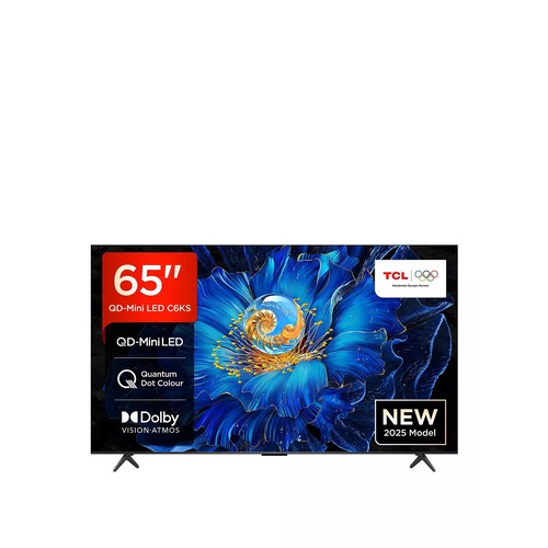 TCL 164 cm (65 inches) 4K Ultra HD Smart QD-Mini LED Google TV (Dolby Vision & Atmos Hands-Free Voice Control) 65C6KS 2025 Model